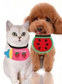 Pet Cat And Dog Cute Birthday Bandana Hat Cartoon Bandana Scarf
