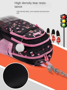 1入簡約時尚輕量背包，戶外旅行背包，可容納15.6寸筆記本電腦，女生可愛風 - 黑色 - 查看 10