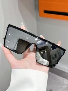 1/3 piezas Gafas de moda de verano con marco cuadrado oversize, adecuadas para salidas, viajes, accesorios de verano, estilo deportivo, conducir, atuendos de vacaciones, playa, festivales de música, vacaciones, vestidos elegantes, accesorios de street-wear, ambiente de vacaciones, deportes, fiestas, actividades al aire libre, estilo callejero, pesca, vacaciones