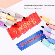 6/12 Double Headed Magic Color Changing Highlighter Drawing Set, Professional Art Supplies - Multicolor - View 3