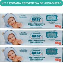 Pomada Assadura Bebê Creme 45g  Kit Com 3 Unidades Marigold Baby Premium - Branco - Visão 6