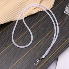 1pc Long Rhinestone Mesh Lanyard For ID Card, Student Card, Badge, Keychain Back To School - Multicolor - View 7