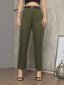 Women Pants - 軍綠色 - 查看 1