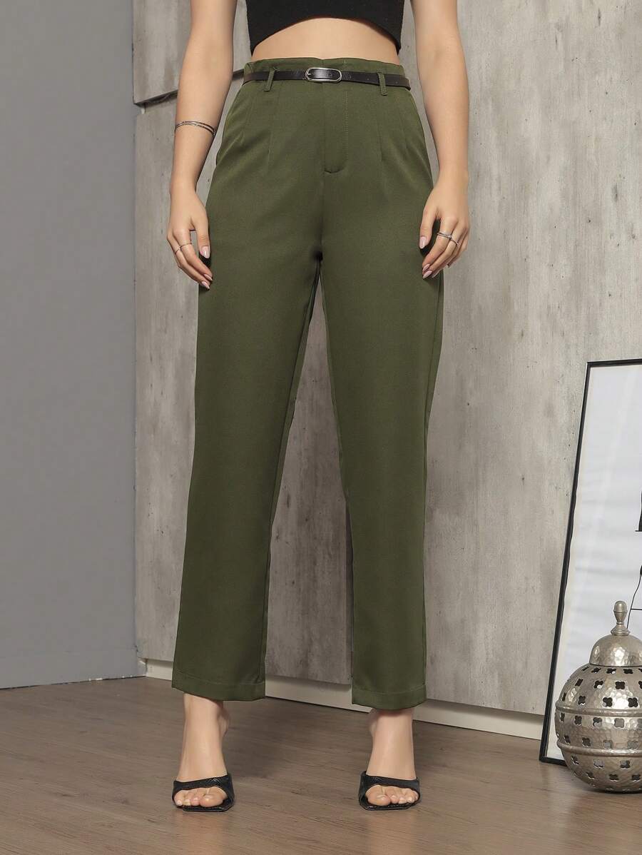 Women Pants - 軍綠色 - 查看 1