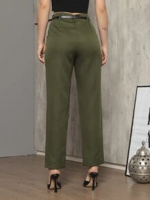 Women Pants - 軍綠色 - 查看 2
