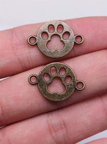 12pcs 24x16mm(0.94x0.63inch) Paw Connector Charms DIY Jewelry Accessories For Bracelet Necklaces