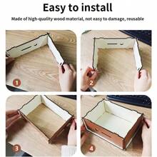 1pc EUR/USD Version Wooden Money Box With Numbers Checking, Money Box With Target, Money Box With Counter For Ticking, Piggy Bank With Savings Target, Money Box €500 €1,000 €2,000 €3,000 €5,000 €10,000 Euro No Assembly, Money Box $500 $1,000 $2,000 $3,000 $5,000 $10,000 Decoration No Assembly - Brown - View 4