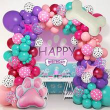 Bộ vòng hoa bóng bay tiệc sinh nhật màu xanh và cam, vòm bóng bay hình xương màu xanh, cam, vàng và trắng, hoàn hảo để trang trí bữa tiệc theo chủ đề màu xanh - Nhiều màu - Xem 6
