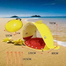 Children's Portable Beach Tent With Quick Opening Sun Umbrella And Water Play Tent For Convenient And Fast Storage - Multicolor - View 14