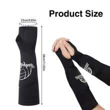 1 paire de chauffe-bras de volley-ball, protège-bras de volley-ball, accessoires de protection du avant-bras pour l'entraînement de volley-ball, protège-bras pour hommes ou femmes, manchon de avant-bras de sport de volley-ball avec support de poignet avec coussinet de protection et pouce
