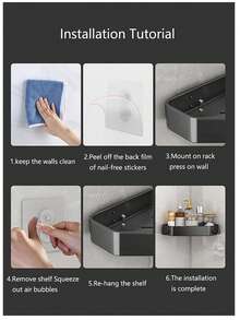 1 Giá Để Đồ Phòng Tắm Đa Năng, Kệ Để Đồ Hình Tam Giác Tiết Kiệm Không Gian - Một kích thước phù hợp với tất cả - Xem 3