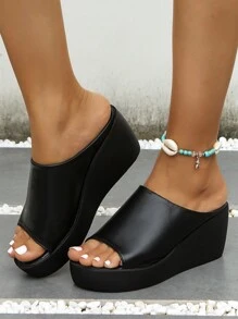 Sandali con zeppa dalla suola spessa, nuovi sandali con zeppa stile sportivo e scolastico per primavera/estate, sandali con zeppa versatili dall'alto tacco a zeppa, sandali con zeppa da donna che tendono a essere piccoli