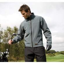 Result Mens Softshell Premium 3 Layer Performance Jacket (Waterproof, Windproof & Breathable) (N/A) - Dark Grey - View 2