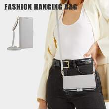 1 个日记本风格的手机壳/卡夹，荔枝皮革保护套，带手带和可调节挂绳，钱包设计，图案时尚，支持支架功能和简约卡槽，翻盖防摔外壳。实用又方便的手机颈带。兼容 iPhone 11/12/13/14/15 Pro ProMax、三星 S22/S23/S24 A52/A53/A54。 - 藍灰色 - 查看 2