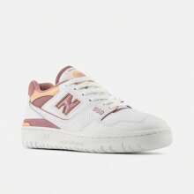 New Balance 550 - White With Rosewood and Hazy Peach - View 3