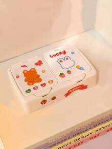 1入組桌面收納盒帶隨機貼紙 - 白色 - 查看 6