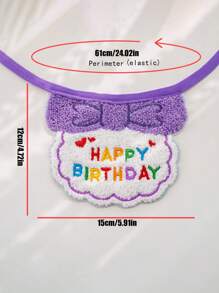 Pet Cat And Dog Cute Birthday Bandana Hat Cartoon Bandana Scarf
