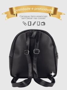 Women Fashion Backpacks - Black - View 4