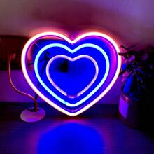 1 tấm biển hiệu đèn neon tình yêu, đèn neon hình trái tim tình yêu XOXO Rose, dùng pin hoặc USB, trang trí để bàn hoặc treo tường, kích thước 13,5 x 5,11 inch (34,5 x 13 cm) - trắng - Xem 17