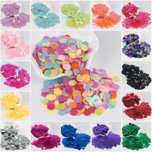 Paillettes Sequins 10mm Lớn Dẹt Tròn Cạnh Lỗ Sequin Lỏng Cho Thủ Công Khiêu Vũ Trang Sức Mặt Dây Chuyền Trang Trí Đám Cưới Phụ Kiện May Vá 20g 500 cái - Nhiều màu - Xem 3