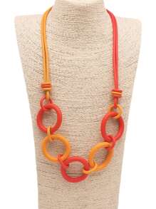 MARLIWOO 1入精美波西米亞風珠寶項鍊，時尚奢華設計女士珠寶飾品