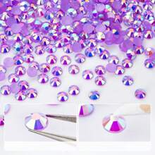 1920pcs / 6 Grids Resin Rhinestones Beads With Wax Pen, Multicolors 2mm 3mm 4mm Non-Hot Fix Flatback Round Jelly Resin Rhinestones For Nail Art Decoration, Face Makeup, DIY Jewelry Craft, Making Accessories, Shoes, Clothes, Bags Nail Charms Nail Gems Nail Supplies