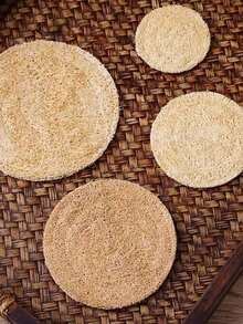 2入組火鍋平底鍋三角架，烹調和烘焙使用的桌面架，廚房必需品，茶托，茶壺墊，餐具配件和日用家居產品 - 絲瓜絡隔熱墊 - 查看 9