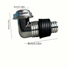 Washing Machine, Dishwasher, Floor Drain Elbow Connector, Universal Hose Adapter Disposer Trap Tool - Silver - View 6