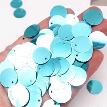 150 piezas 20g Lentejuelas sueltas redondas PVC de 20mm de gran tamaño 2cm con un orificio a un lado para coser, joyería, colgante, adornos para boda, manualidades y accesorios