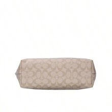 Coach 女士 PVC 和皮革单肩手提包 4455IMDQC - 4455IMDQC Light Khaki With White - 查看 4