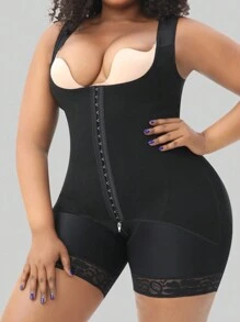 larrycard 1pc Women Plus Size Body Shaper Open Bust Waist Trainer Butt Lifter Postpartum Unitard Shapewear