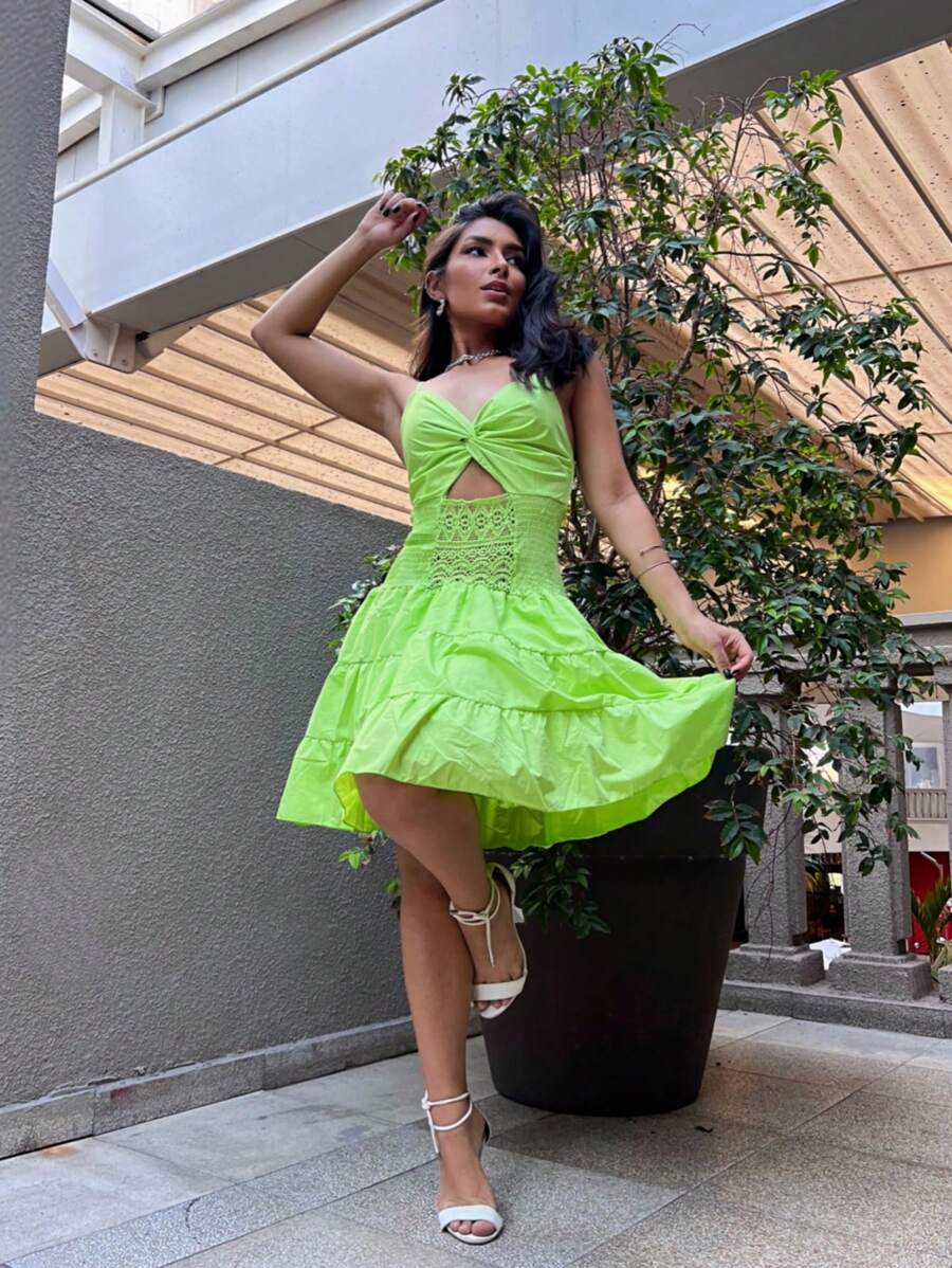 Women Dresses - 綠色 - 查看 1