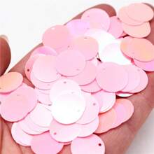 150 piezas 20g Lentejuelas sueltas redondas PVC de 20mm de gran tamaño 2cm con un orificio a un lado para coser, joyería, colgante, adornos para boda, manualidades y accesorios