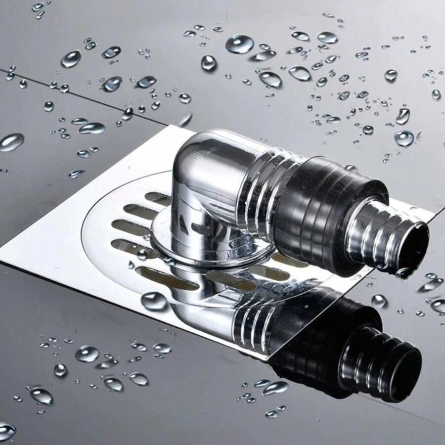 Washing Machine, Dishwasher, Floor Drain Elbow Connector, Universal Hose Adapter Disposer Trap Tool - Silver - View 1