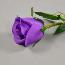 20pcs Artificial Single Stem Rose Flowers For Living Room Decoration, Tabletop Display - Purple - View 5