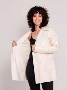 Women Winter Coats - 白色 - 查看 3