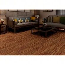 LIVINGANDHOME Living And Home 21/36 Pcs/Set Home Decoration Rustic Lifelike Wood Grain Effect Self-Adhesive PVC Flooring Planks,Vinyl Flooring,Vinyl Floor Tile,Floorboard Planks,Waterproof Floor Stickers,Wall Sticker,Home DIY Design Flooring Covering Planks For Kitchen, Bedroom,Living Room, And Bathroom,Home Decor Wallpaper(Cover Area: About 3/5 Square Meters) - Dark Brown - View 3