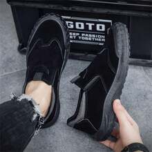 Botas de hombre de moda, botas impermeables, zapatos de trabajo informales. - Negro - Ver 1