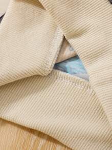 嬰兒男童卡通印花帶有交通工具圖案的連帽休閒長袖運動衫 - 淺灰色 - 查看 5