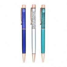 1入/3入/6入閃亮浮砂閃光金屬圆珠筆辦公用品1.0mm黑墨水 - 黑色 - 查看 8