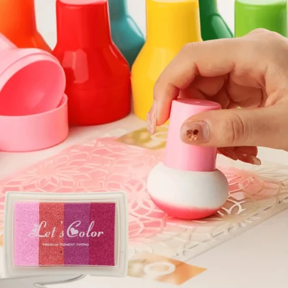 1 cọ vẽ + 1 hộp mực, hộp mực và cọ vẽ màu chuyển sắc