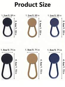 Set de 12/2 piezas Extensor elástico de goma para cintura de pantalones - Estirador de cintura de pantalón con botón ajustable