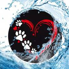 2入組彩色車用杯墊 - 創意心形和爪印設計 - 防滑和收納墊，適用於車內，杯托杯墊 - 彩色 - 查看 4