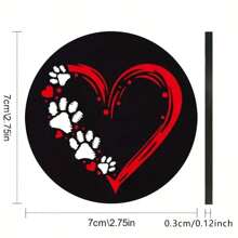 2入組彩色車用杯墊 - 創意心形和爪印設計 - 防滑和收納墊，適用於車內，杯托杯墊 - 彩色 - 查看 6