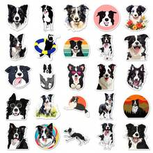 50 pièces Stickers graffiti Border Collie, Autocollants de chien mignon personnalisé dessin animé pour décorer étuis de téléphone, bouteilles d'eau, bagages, etc. - 50 photos de Border Collie-1169 - Voir 6