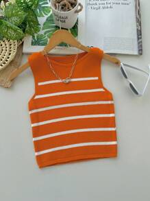 Women Knit Tops - trái cam - Xem 1