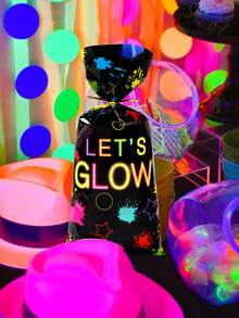 25/50入組“發光”主題禮品袋，家庭生日派對禮品裝飾甜品袋