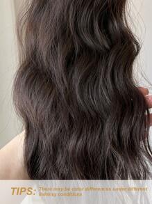 Claw Ponytail Extension Hair Brown Color 26 Inch Long Water Wave Heat Resistant Fiber Synthetic Ponytail Hairpiece For Girl Women Daily Used