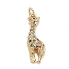 1pc Copper Plated 18k Gold Stylish Simple Personalized Animal Shaped Elephant Fox Butterfly Inlaid Rhinestone Pendant DIY Bracelet Necklace Earring Versatile Jewelry Accessory - Multicolor - View 14
