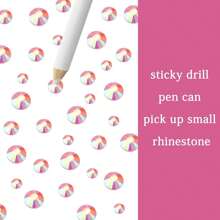 1920pcs / 6 Grids Resin Rhinestones Beads With Wax Pen, Multicolors 2mm 3mm 4mm Non-Hot Fix Flatback Round Jelly Resin Rhinestones For Nail Art Decoration, Face Makeup, DIY Jewelry Craft, Making Accessories, Shoes, Clothes, Bags Nail Charms Nail Gems Nail Supplies